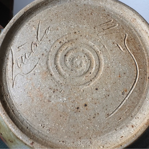 Vintage Pottery Salt Glazed Tea Pot Signed~Floral Design - Picture 12 of 16